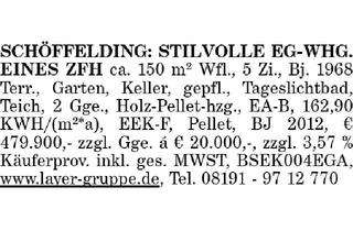 Wohnung kaufen in 86949 Windach, SCHÖFFELDING: STILVOLLE EG-WHG.