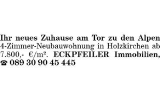 Wohnung kaufen in 83607 Holzkirchen, 4-Zimmer-Neubauwohnung in Holzkirchen