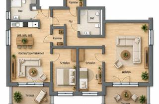 Wohnung kaufen in 14532 Stahnsdorf, Provisionsfreie 4-Zimmer-Neubauwohnung mit 2 Balkonen, Klimaanlage & 2 TG-Stellplätzen