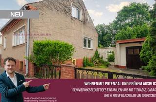 Einfamilienhaus kaufen in Fronte 32, 06785 Oranienbaum, Einfamilienhaus mit Ausbaupotenzial, Terrasse, Garage und naturnahem Grundstück in Oranienbaum
