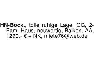 Wohnung mieten in 74080 Heilbronn, HN-Böck., tolle ruhige Lage, OG, 2-Fam.-Haus, neuwertig, Balkon,
