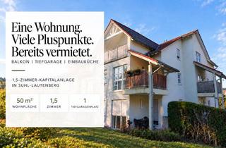 Wohnung kaufen in 98527 Suhl, Vermietet. Durchdacht. Gefragt. – Kapitalanlage mit Balkon und Tiefgaragenplatz