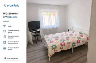 Immobilie mieten in Grombacher Str, 75045 Walzbachtal, Möbliertes Zimmer mit Doppelbett in Walzbachtal (Nähe Karlsruhe) – Wohnen auf Zeit ab 1 Mo