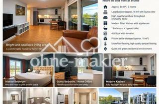 Wohnung mieten in Im Setzling 39, 61440 Oberursel, Fully Furnished 3-Room Modern Apartment with Large Balcony and Taunus Views in Oberursel