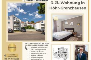 Wohnung kaufen in 56203 Höhr-Grenzhausen, Höhr-Grenzhausen: Vermietete 3-Zi.-ETW im DG, 70 m² - 420 € Kaltmiete, Anpassung ab 2027 möglich