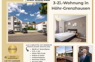 Wohnung kaufen in 56203 Höhr-Grenzhausen, Höhr-Grenzhausen: Vermietete 3-Zi.-ETW, 80 m² - 4,8 % Brutto-Ist-Rendite nach Rücklagen-Nachlass