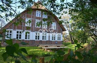 Haus kaufen in 19309 Mödlich, PROVISIONSFREI: Historisches Reetdach-Anwesen am Elbdeich – Denkmalgeschützt
