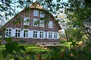 Haus kaufen in 19309 Lenzen, PROVISIONSFREI: Historisches Reetdach-Anwesen am Elbdeich - Denkmalgeschützt