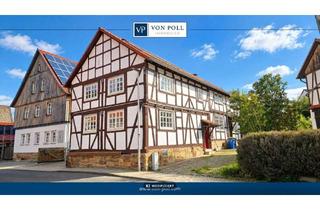 Haus kaufen in 36205 Sontra, Großes Fachwerk-Zweifamilienhaus mit Balkon, Top-Garage & Gartenplatz