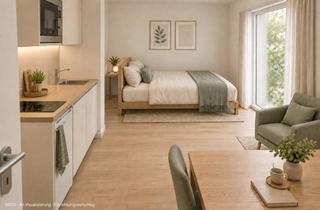 Wohnung mieten in 65451 Kelsterbach, Möbliertes Neubau-Studio + Balkon | KfW 40 | S-Bahn fußläufig | Erstbezug