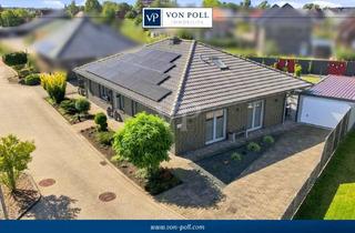 Haus kaufen in 26441 Jever, Bungalow von 2016 mit Photovoltaik + Speicher! Wärmepumpe, Wallbox und uneinsehbarer Garten in Jever