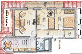 Wohnung mieten in 94209 Regen, Gepflegte Dreizimmerwohnung in einer kleinen Anlage