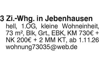 Wohnung mieten in 73035 Göppingen, 3 Zi.-Whg. in Jebenhausen