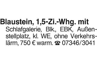 Wohnung mieten in 89134 Blaustein, 1,5 Zi.-Wohnung