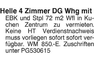 Wohnung mieten in 73329 Kuchen, Helle 4 Zimmer DG Whg in Kuchen