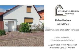 Einfamilienhaus kaufen in Angerstraße 08, 06317 Seegebiet Mansfelder Land, Idyllisches teilmodernisiertes Einfamilienhaus mit Scheune, Garten und Garage