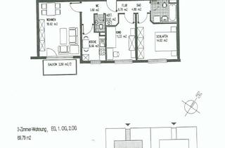 Wohnung mieten in Hufelandstraße, 06847 Alten, 70 m² 3- Zimmer- Wohnung mit Balkon