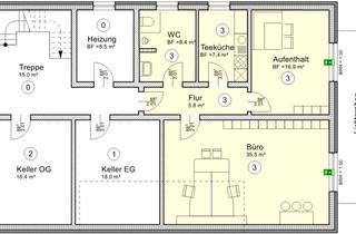 Gewerbeimmobilie kaufen in 83556 Griesstätt, Büroeinheit als separates Teileigentum – ca. 74 m² im Souterrain mit 6 Stellpl. u. Gartenfläche