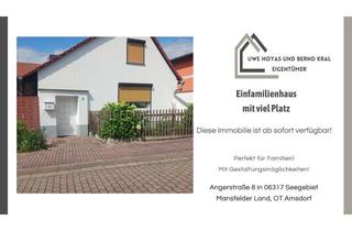 Einfamilienhaus kaufen in Angerstraße 08, 06317 Amsdorf, Idyllisches teilmodernisiertes Einfamilienhaus mit Scheune, Garten und Garage