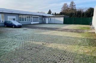 Gewerbeimmobilie mieten in Ginsterweg 19, 42781 Haan, Gewerbehalle mit großer Freifläche, aktuell Vertrieb von ALU Wintergärten