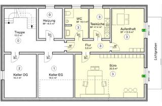 Gewerbeimmobilie kaufen in 83556 Griesstätt, Büroeinheit als separates Teileigentum – ca. 74 m² im Souterrain mit 6 Stellpl. u. Gartenfläche