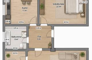 Wohnung mieten in Eitelstraße 13, 40472 Rath, Helle 3-Zimmer-Wohnung mit großem Gemeinschaftsgarten in ruhiger Lage