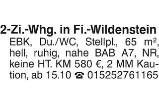 Wohnung mieten in 74579 Fichtenau, 2-Zi.-Whg. in FI-Wildenstein