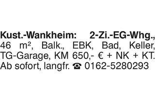 Wohnung mieten in 72070 Tübingen, Kust.-Wankheim