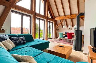 Wohnung mieten in 79331 Teningen, Vollmöbliertes Wohnen mit Charme – Exklusive Dachgeschosswohnung in liebevoll sanierter Heuscheune