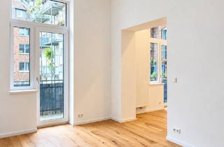 Wohnung kaufen in Erftstrasse 12, 40219 Unterbilk, Provisionsfrei: Altbaucharme von 1912 – hohe Decken, Echtholzparkett und Balkon am Medienhafen
