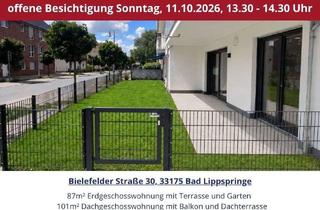 Wohnung kaufen in Bielefelder Straße 30, 33175 Bad Lippspringe, Offene Besichtigung am 11.10.2026 13.30 - 14:30 Uhr-KfW 40 Neubau-EG in Bad Lippspringe