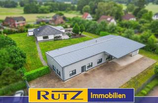 Büro zu mieten in 27243 Harpstedt, Harpstedt | Arbeiten und Wohnen auf einem Grundstück: Halle, Büro und Bungalow mit Carports