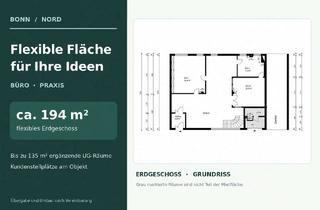 Büro zu mieten in 53117 Graurheindorf, Flexible Büro- oder Praxisfläche im Bonner Norden