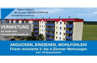 Wohnung mieten in Am Webermoor 10, 19395 Karow, Gepflegte 3-Zimmer-Wohnung mit Balkon und Einbauküche in Karow