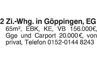 Wohnung kaufen in 73033 Göppingen, 2 Zi.Whg. in Göppingen EG