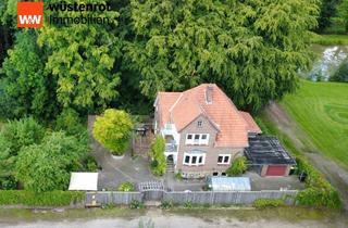 Einfamilienhaus kaufen in 49626 Bippen, Das "Schlösschen" von 1927: Romantischer Garten, Bach am Grundstück, Doppelgarage