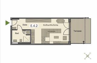 Wohnung kaufen in 87772 Pfaffenhausen, "Neue Lebensräume in Pfaffenhausen - Bahnhofsallee" Helle 1-Zimmer-Wohnung mit Terrasse