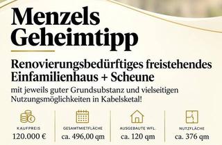 Einfamilienhaus kaufen in 06184 Kabelsketal, Kabelsketal - Renovierungsbedürftiges Einfamilienhaus + Nebengebäude