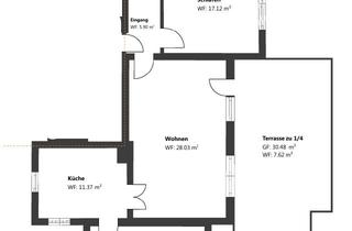 Wohnung mieten in 35647 Waldsolms, Zuhause mit 2 Zimmern und großer Terasse in Waldsolms