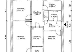 Wohnung kaufen in 25421 Pinneberg, Pinneberg - 4-Zimmer- Wohnung|88.5 m² | Balkon | Aufzug | 6. OG| 102026 frei