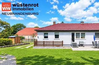 Haus kaufen in 17389 Anklam, DH-BUNGALOW MIT EINBAUKÜCHE + KAMINOFEN + MODERNES BAD + VOLLKELLER + RICHTIG GROSSEM GRUNDSTÜCK