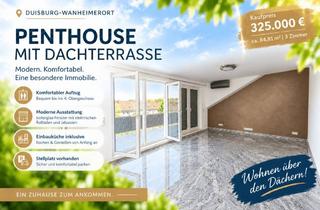 Penthouse kaufen in 47055 Duisburg, AB SOFORT! Mehr als eine Wohnung: Penthouse-Flair mit großer Dachterrasse und wertiger Ausstattung.