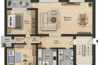 Wohnung kaufen in 72138 Kirchentellinsfurt, Wohnen mit Charakter: 3,5-Zimmer-Wohnung (aktuell 4,5) in Kirchentellinsfurt