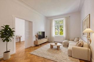 Wohnung kaufen in 80637 Neuhausen-Nymphenburg, Urbane Eleganz: Stilvoll sanierte, bezugsbereite Altbauwohnung mit Balkon
