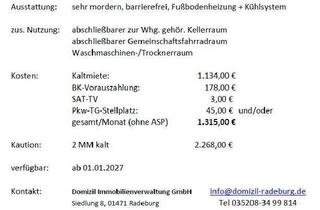 Wohnung mieten in Edenkobener Straße 11, 01471 Radeburg, 2 - Raumwohnung (81 m²) / Hochparterre mit Balkon - Radeburg, Dresdner Umland