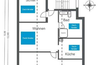 Wohnung mieten in 64291 Arheilgen, Vollständig renovierte 2,5-Zimmer-DG-Wohnung mit Einbauküch, ohne Elektrog.e in Darmstadt Arheilgen