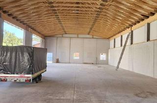Gewerbeimmobilie mieten in 84564 Oberbergkirchen, Nagelneue Lagerhalle 8 km von der Autobahn München-Passau, beheizbarer Boden auf Wunsch. Schon frei.
