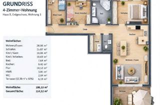 Wohnung kaufen in Alteburgstraße 91, 72762 Reutlingen, Moderne 4-Zimmer-Wohnung mit Terrasse & 2 Garagenstellplätzen – ideal für Familien
