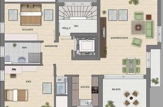 Wohnung mieten in 71711 Steinheim, Exklusive 3-Zimmer-Dachgeschosswohnung | 2 Balkone | Aufzug direkt in die Wohnung | Einzelgarage