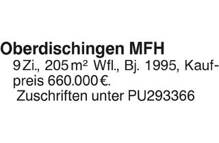Immobilie kaufen in 89610 Oberdischingen, Oberdischingen MFH